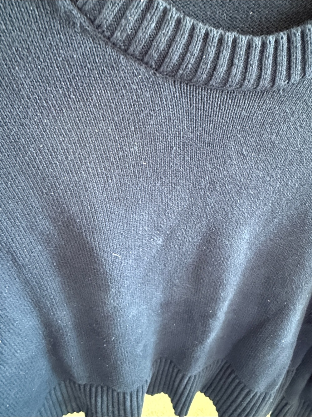 Everlane Navy Ribbed Crewneck Sweater - Picture 3 of 5